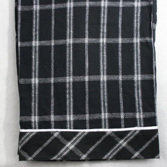 Vintage SecreTreasures Black Cotton Pajama Bottom w/ Glitter Silver Checks SZ M - Picture 5 of 8